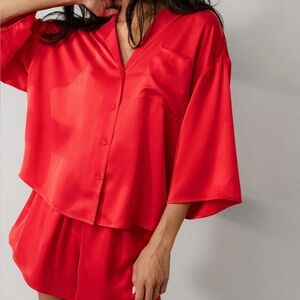 Lunya washable silk relaxed button up